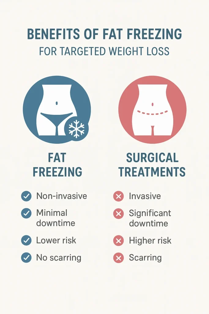 graphic showing the benefits of fat freezing Greater London (Hounslow)