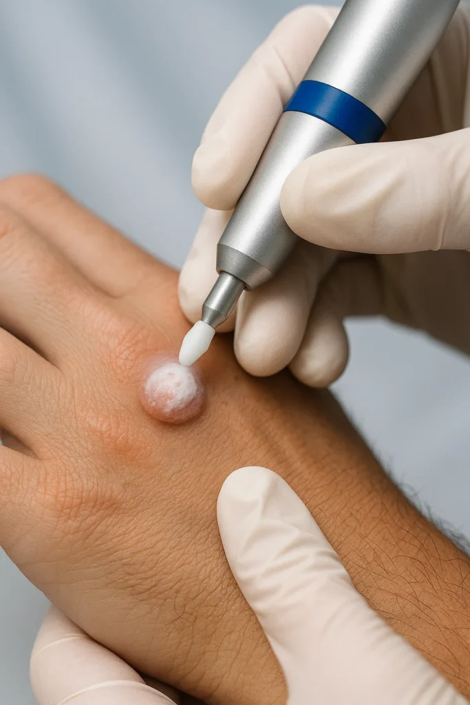 example of wart removal Greater London (Hounslow) using cryopen