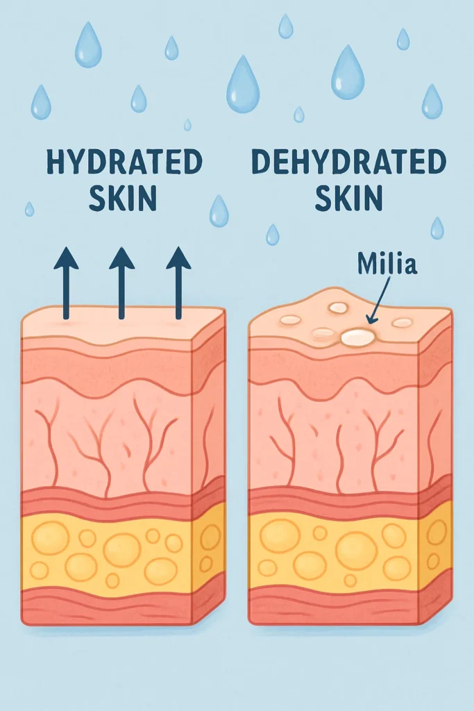 The importance of hydration and milia production Greater London (Hounslow)
